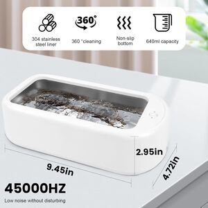 Ultrasonic Jewelry Cleaner, 22OZ Jewelry Cleaner with One-Touch Operation